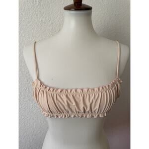 Aila Blue Swim Bikini Top Lacy Ruffed Swimwear Beach Summer